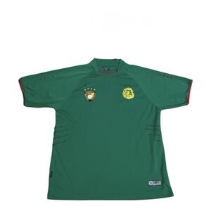 Cameroun Gold Football Team Jersey Special Lion Mane Home Shirt Size M Green Y2K